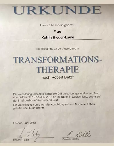 Transformations-Therapie nach Robert Betz, Katrin Bieder-Laule